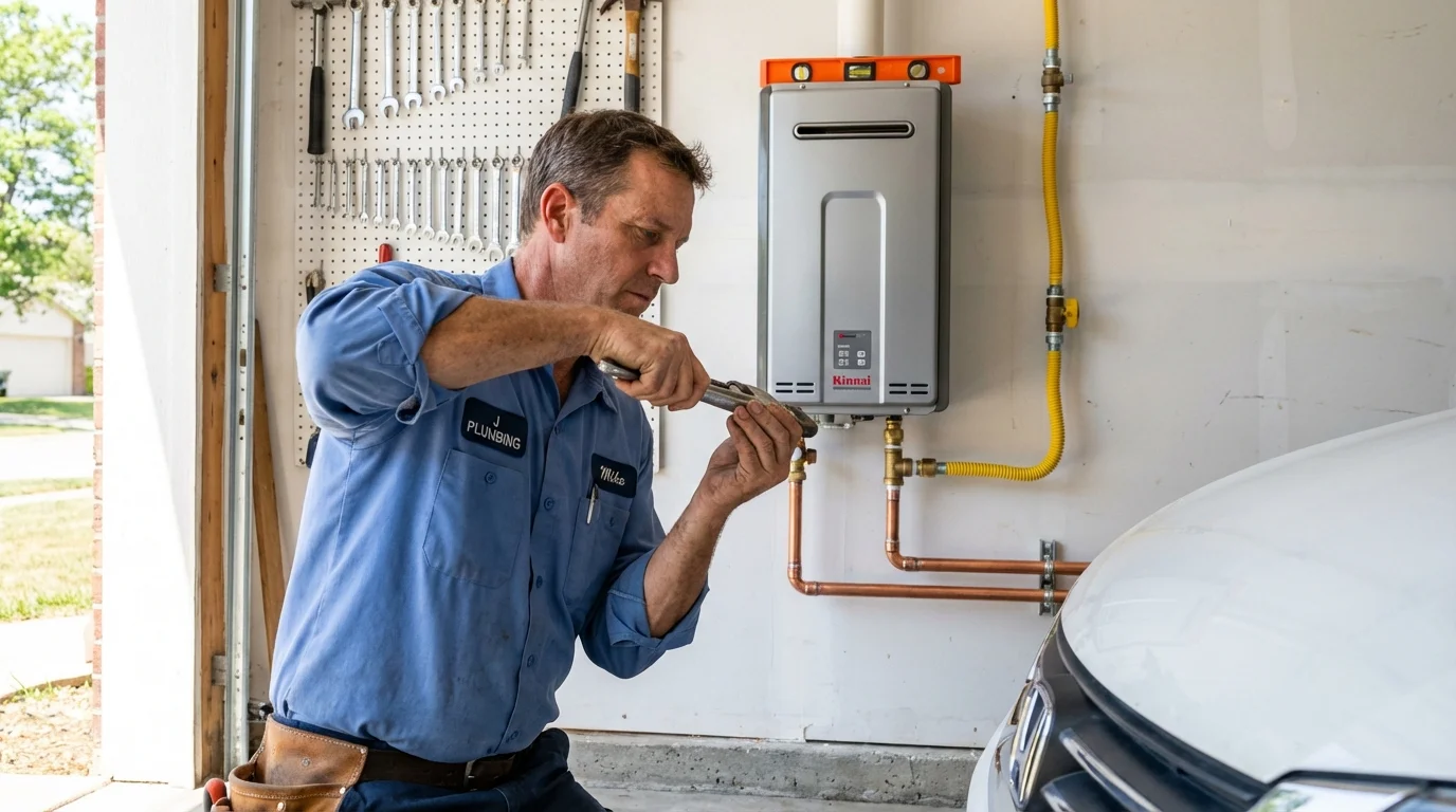 Tankless water heater installation by a Johns Plumbing LLC plumber in Grand Canyon